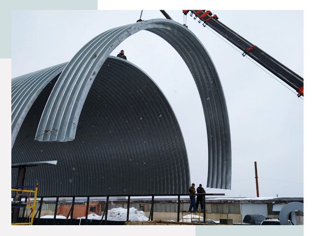 Полукруглые ангары в Батайске