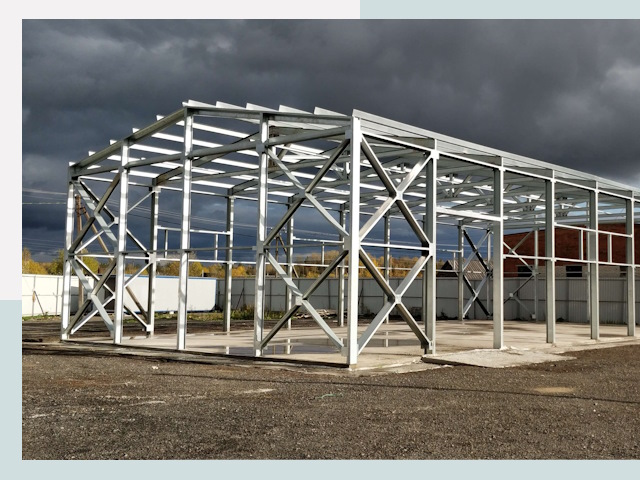 Двускатные ангары в Батайск от 607 руб. за квадрат